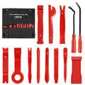 GOOACC Nylon Bumper Fastener Rivet Clips Car Clip Panel Audio Video Dashboard Dismantle Kits Installer Removal Tool (13PCS Trim Removal Tool Set) - color: Red, size: 13Pcs