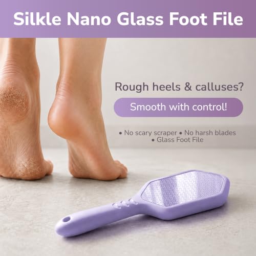 SILKLE Nano Glass Foot File - Foot Callus Remover for Feet & Foot Scrubber - style: Purple