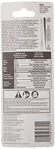 Bosch T123X 5 Pieces 4 in. 10-24P TPI Progressor for Metal T-Shank Jig Saw Blades - size: 4" 10-24 P TPI - 5 pcs, style: Fast Cuts & Long Life for Metal