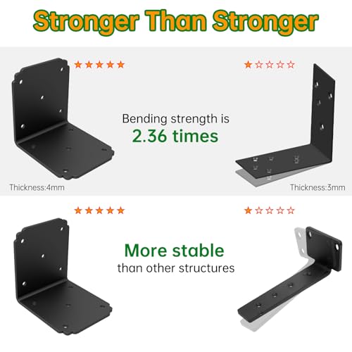 6x6x5 L Brackets Heavy Duty for Pergola, (8PCS) - size: 6x5 inch ( 8 Pack )