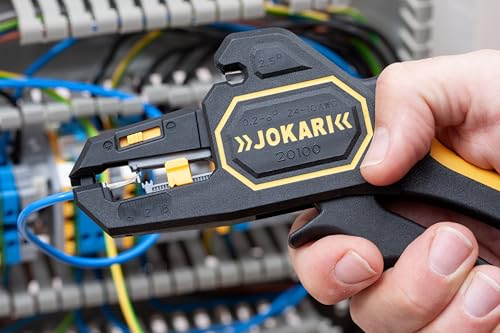 Jokari 20100 Ergonomic Secura Soft Grip Automatic Wire Stripper for Wires from 0.2mm-6mm, 20cm L x 16.5cm W x 2.8cm H