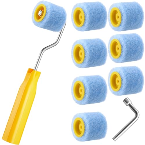 Honeydak 8 Pack Mini Paint Roller with Replacement Heads, 1.2 Inch（b） - size: 1.2 Inch（B）
