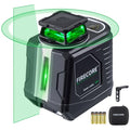 Firecore Laser Level 360 Self Leveling, 82 Ft Green 360° Cross Line Laser, 3 Brightness Adjustment, Pulse Mode, Magnetic Bracket, Carrying Pouch, for Picture Hanging Shelves Cabinets Home DIY Project - style: 360° Cross Line Laser