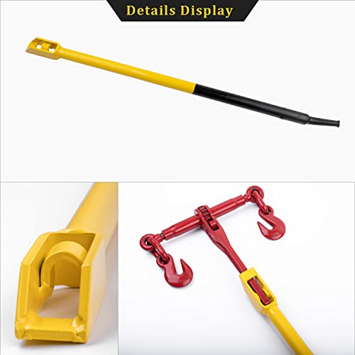 Winch Bar, 40" Combination Winch Bars with Square Head, Black & Yellow - color: Black & Yellow, size: 1 Pack