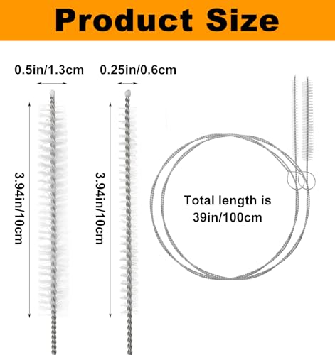 4 Pcs 39.4 Inches Long Straw Cleaner Brush, Drain Brush Pipe Cleaning