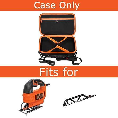Mchoi Hard Case Suitable for BLACK+DECKER 4.5 -Amp BDEJS300C/ Hammerhead 4.8-Amp 3/4 Inch Jig Saw, Case Only - size: 12.5*8.4*3.5 inches