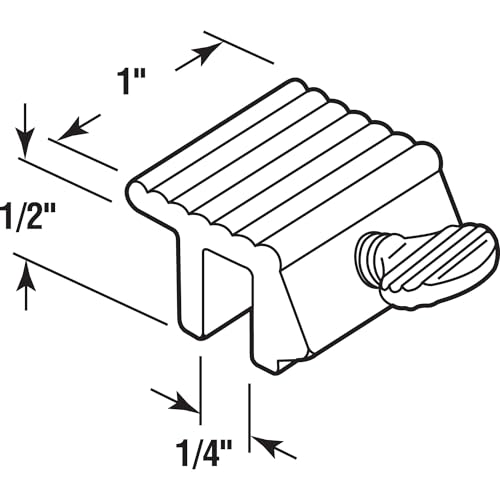 Prime-Line U 9802 Extruded Aluminum Sliding Window Lock, 1/4 Inch, White, 2 Pack - color: White