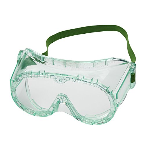 Sellstrom Flexible, Soft, Non-Vented, Protective Safety Goggle, Clear Body, Anti-Fog Coating, Clear Lens, Green Adjustable Strap, S88110 - size: Packaged 1 per Bag