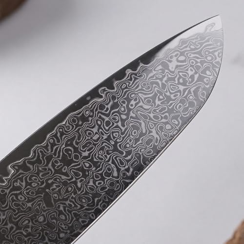 KOFERY Butcher Knife Set in Damascus Steel for Grill & Pit Masters - color: Natural-Wood