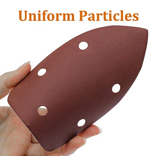50 Pcs Mouse Detail Sander Sandpaper, 400 Grit, 5 Hole - size: 400 Grit - 50 Pcs
