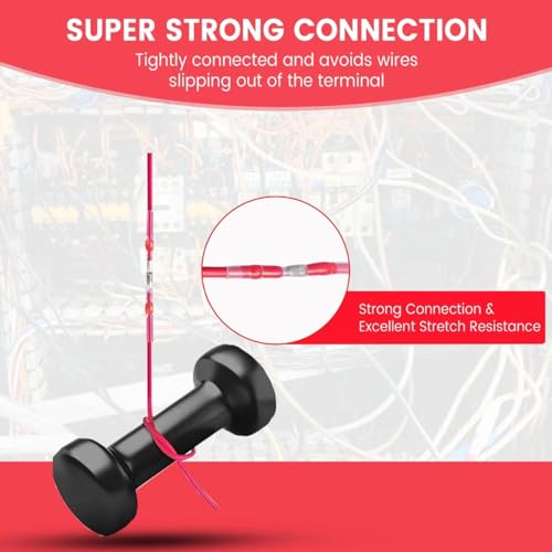 130 PCS Red Heat Shrink Butt Connectors,22-18 AWG, Self Soldering Butt Connector, Waterproof Solder Seal Wire Connectors, Butt Splice Wire Terminals for Automotive Marine Boat - size: AWG 22-18 (Qty: 130)