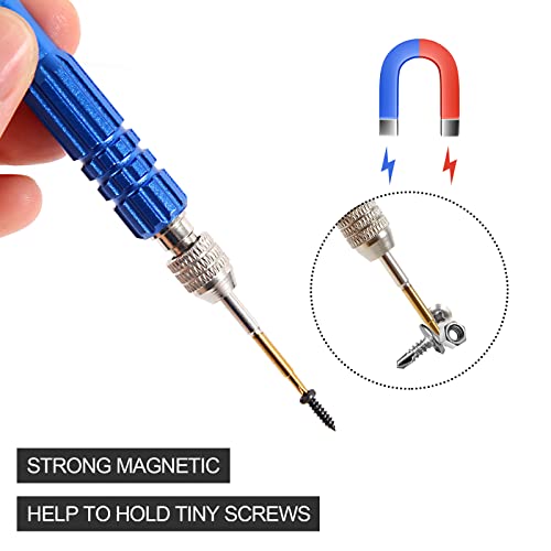 Mini Eyeglass Repair Kit Glasses Screwdriver Pocket Precision Tool - color: Blue