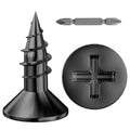 Wensilon # 4X3/8 (1000PCS) Flat Head Black Wood Screw 3X10, Quick Metal self Tapping Flat Head - color: Black, size: #4x3/8"