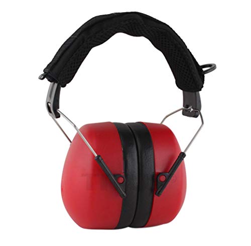 TITUS 3 Series, Onyx 37 Original Highest NRR Noise Reduction Earmuffs - color: Red (Tactical Band / With Pouch)