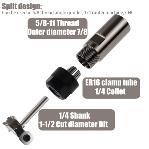 1.5-Inch Carbide Shaping Disc for Wood Carving 3-Blade Replaceable Cutter Design 5/8-11 Thread Angle Grinder Attachment Woodworking Abrasive Tool for Shaping, Slotting & Flat Bottom Cleaning - style: 1.5-Inch