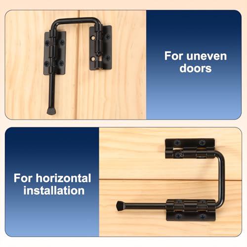 PATIKIL Patio Sliding Door Loop Lock 2-2/5" Silver 3 Set for Window/Screen - color: Silver