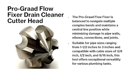 Flow Fixer Drain Cleaner Cutter Head 1-1/4", Ball, for 1-1/2" - 3" Pipes - style: 1.2" (for 1-1/2" Pipes) Drain Cleaner Cutter Head