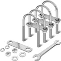 4 Sets M10 U Bolts 2-1/2 Inch Wide, 3/8" x 2-1/2"W x 5" L - size: M10 x 65mm x 136mm