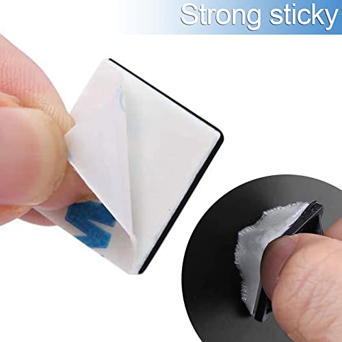 Zip Tie Mounts - SeuYeugX 1000 PCS Cable Self Adhesive Mounts Set for Wire Management with Stick Pads Anchors Clips Squares Holders (Black) - color: 1000pack Black