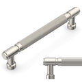 Amerdeco 10 Pack Brushed Satin Nickel knurled Cabinet Pulls 6.3" | Drawer Pulls Cabinet Hardware Kitchen Cabinet Handles for Bathroom ZH0072 - color: Brushed Satin Nickel, size: 6.3" hole center