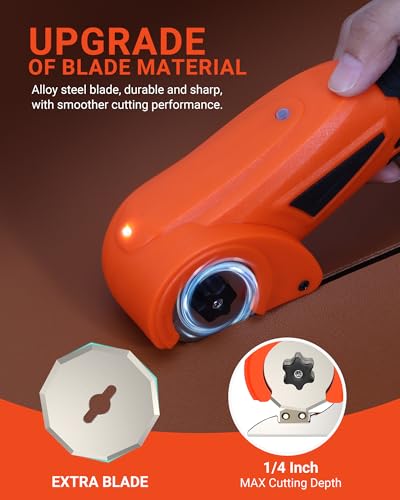 VLOXO Cordless Electric Scissors Cardboard Cutter for Leather