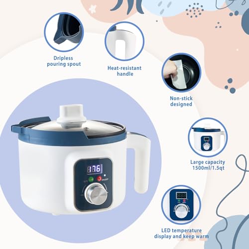 KQU Digital Wax Melting Pot with Temperature Control for Candle Making - size: Wax Melting Pot Kit 9pcs