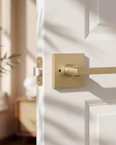 Goldenwarm Champagne Bronze Door Handles Interior Privacy, Vintage 6 Pack - color: Champagne Bronze