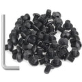 55 Pieces M5 x 6mm Button Head Socket Cap Screws, Thread Pitch 0.8mm, Sutemribor M5 Black Screws, 10.9 Grade Alloy Steel, Black Oxide Finish, Fully Threaded - size: M5 x 6mm, style: Button Head
