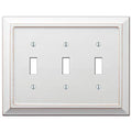 AmerTac 4040TTTDW Wall Plate, white - color: Distressed White, size: 3 Toggle