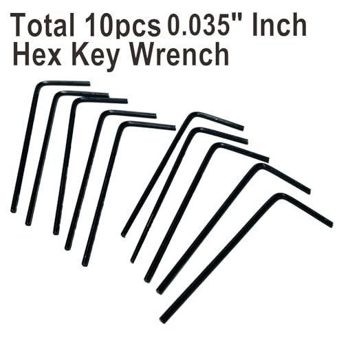 10pcs 0.035 Allen Wrench sets,0.035 inch Allen Wrench,0.035 Hex Key,0.035 Hex Wrench allen key Door Key L Shaped hex wrench set with Long Arm.Black (10pcs 0.035 Hex Key) - size: 10pcs 0.035 Hex Key