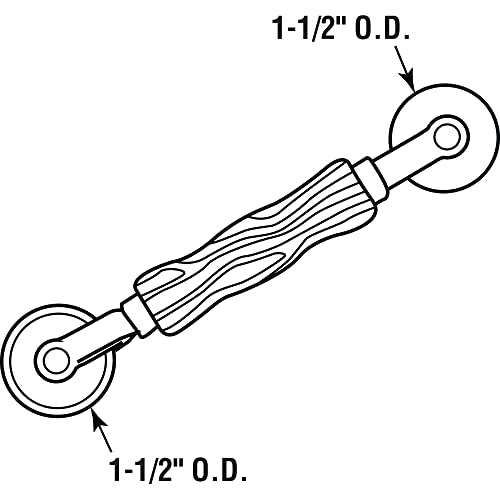Prime-Line Screen Rolling Tool with Wood Handle and Steel Ball Bearing Wheels (Single Pack) - size: 1/16/ in. x 1/8 in.