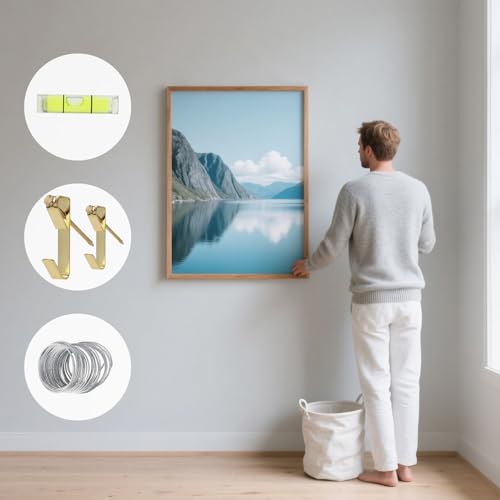 Picture Hanging Wire Kit D Rings Picture Hardware with Screws - size: size_1