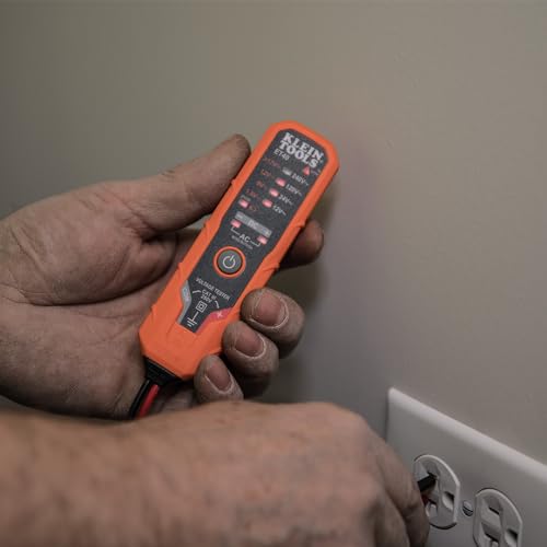 Klein Tools ET40VP Voltage Test Kit, GFCI Receptacle Tester, AC/DC Voltage Tester, Detects Common Electrical Wiring Problems - size: 2-Piece Tester Kit