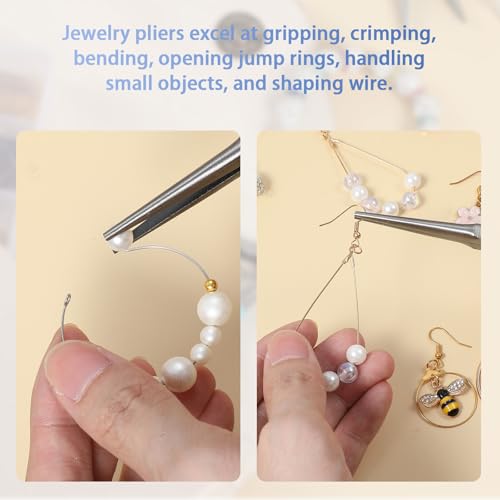 2pcs Long Needle Nose Pliers, 5.9 Inch Long Needle Nose Pliers Jewelry Making Tools Chain Plier Craft Plier for Wire Bending, Repair, Object Grasping - color: Blue-5.9 Inch