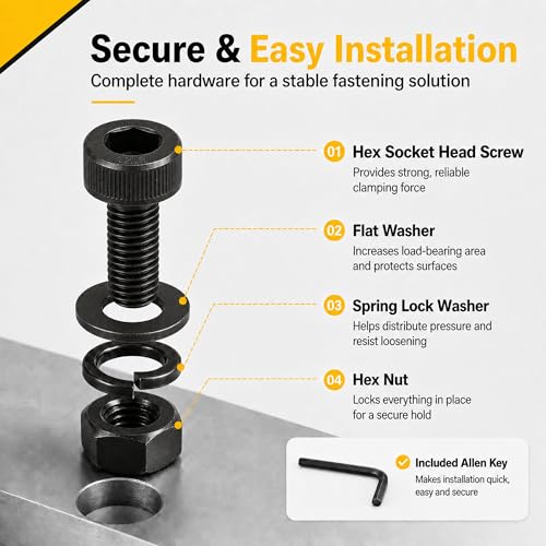 1120PCS M2.5 Screws Kit, M2.5x4/6/8/10/12/16/18/20mm Hex Socket Head Cap Screws Nuts & Washers Assorted Set, 12.9 Grade Black Oxide M2.5mm Screw for 3D Printer,DIY - size: M2.5 1120pcs