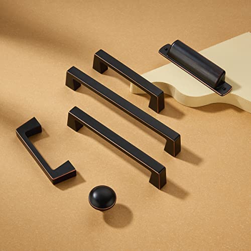 khtumeware 10 Pack 3-3/4" Drawer Pulls Oil Rubbed Bronze Cabinet Cup Pulls Kitchen Hardware Cabinet Handles Drawer Handles Knobs 3-3/4 inch Hole Center - color: Oil Rubbed Bronze, size: Cup Pulls 3-3/4" Hole Center