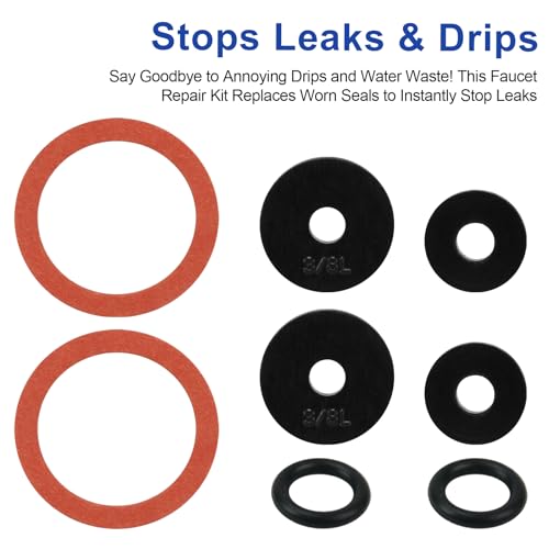 88711 Repair Kit for Price Pfister Faucets, Faucet Stem Parts for 2-Handle Bathroom/Sink Faucets, Fixes Leaks and Drips, Restores Smooth Operation, Includes Washers, O-Rings & Gaskets - 8 Piece