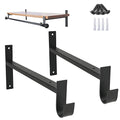 AddGrace Closet Rod Bracket Heavy Duty Shelf Brackets Black 6 Inch 2 Pack - color: Black, size: 6 Inch