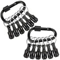 FACAINCXS Bit Holder 1/4 inch Hex Shank Screwdriver Bits Holder Extension Bar Keychain Screw Adapter Drill Change Hand-held Screwdrivers Drill Bits Holder Portable (2Set-Black) - color: A8-sct