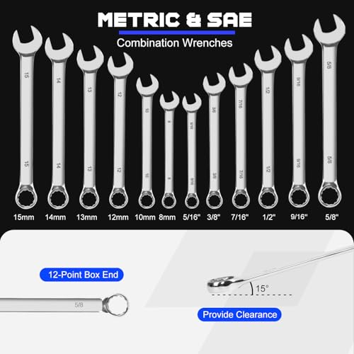 Prostormer 240-Pieces Mechanic Tool Set with Aluminium Tool Box