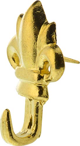 Hillman 122263 Pushpin Fleur DE LIS GLT, No Size, Brass - color: Brass