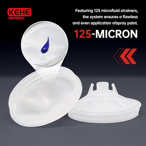 Disposable Paint Cups for Spray Gun,Mixing Cups 20 Ounce (600ml) Kit with 25 Cups and Lids with Strainer System for HVLP&LVLP,1 Hard Cup with Retainer Ring,10 Plugs,2 Adapters,3 Mixing Sticks - size: 20 oz (Standard)-25Pack