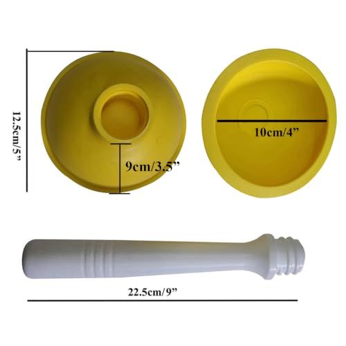 Drain Plunger, Mini Sink Unclogger, Small 4-Inch Clog Remover - color: Yellow
