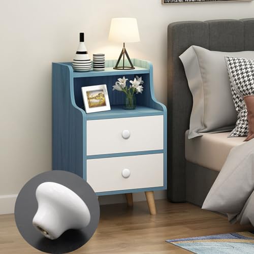 10-Pack Ceramic Cabinet Knobs White 32mm Round Drawer Pull - color: White