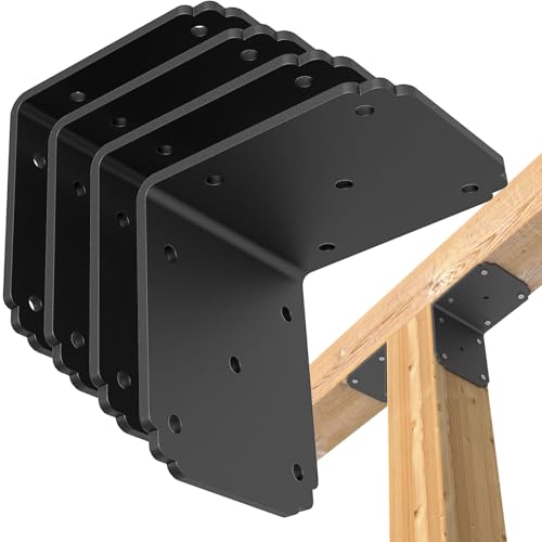 4x4x3.5 Pergola Brackets,Heavy Duty L Bracket for Wood (4PCS) - size: 4x3.5 inch ( 4 Pack )