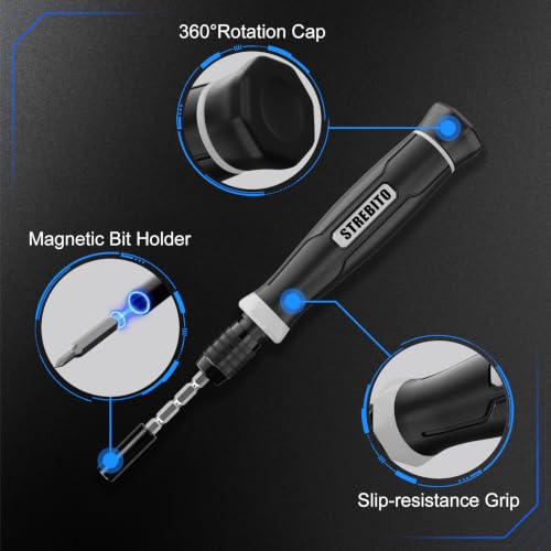 STREBITO 153 in 1 Precision Screwdriver Set, Mini Screwdriver Set with Case - color: Black