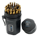 GMTOOLS 29PCS Drill Bit Set, M2 HSS, 135°Tip, Twist Jobber Length Drill Bit Kit for Hardened Metal, Cast Iron, Stainless Steel with Indexed Round Case,1/16"-1/2" - style: 29 pcs M2