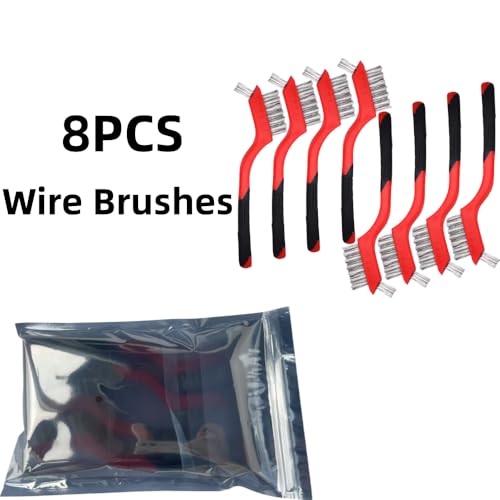 8-Piece Wire Brush Set, Metal Brush for Cleaning Rust, Paint & Welds—8 Pack - size: 8PCS Wire Brushes
