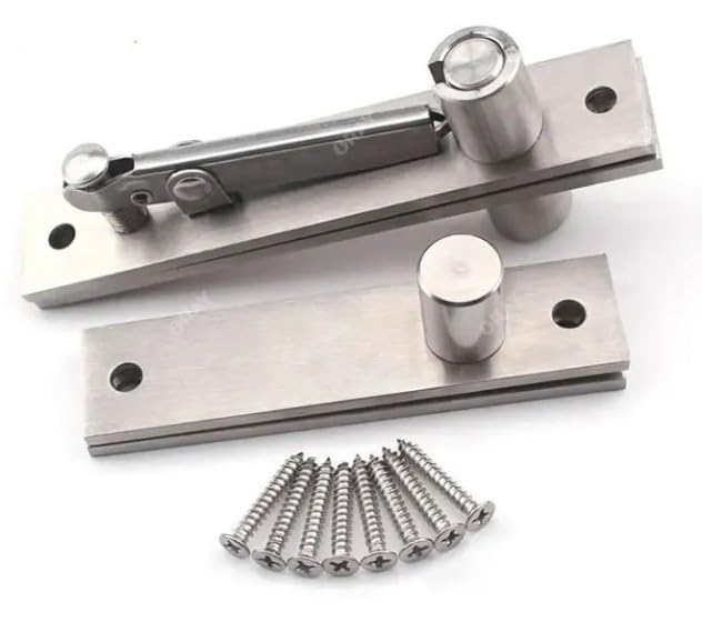 Heavy-Duty Stainless Steel 360° Door Pivot Hinge System – Durable Hinges for Wood Doors - 440lbs Capacity 1-Pack - size: 440lbs 1-pack