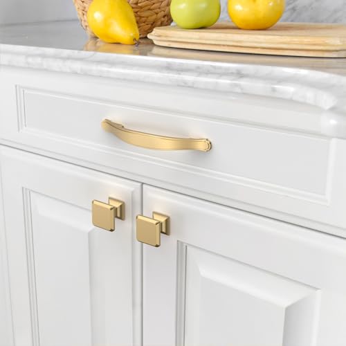 Amerdeco 10 Pack Champagne Bronze Cabinet Pulls 3.75 Inch(96mm) Hole Center Drawer Pulls Cabinet Hardware Kitchen Cabinet Handles for Bathroom ZH0068 - color: Champagne Bronze, size: 3.75"/96MM Hole Center